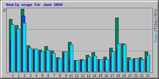 Hourly usage for June 2026
